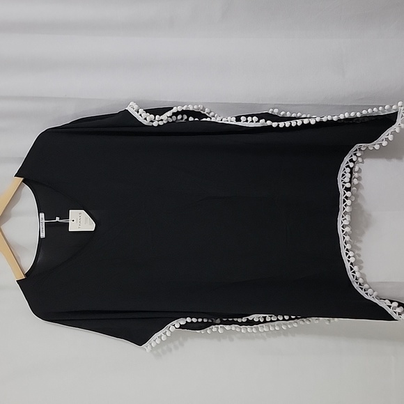 NWT-PINKMSTYLE Clothing Co. Cover Up Swimsuit with pom poms one size - Picture 6 of 8